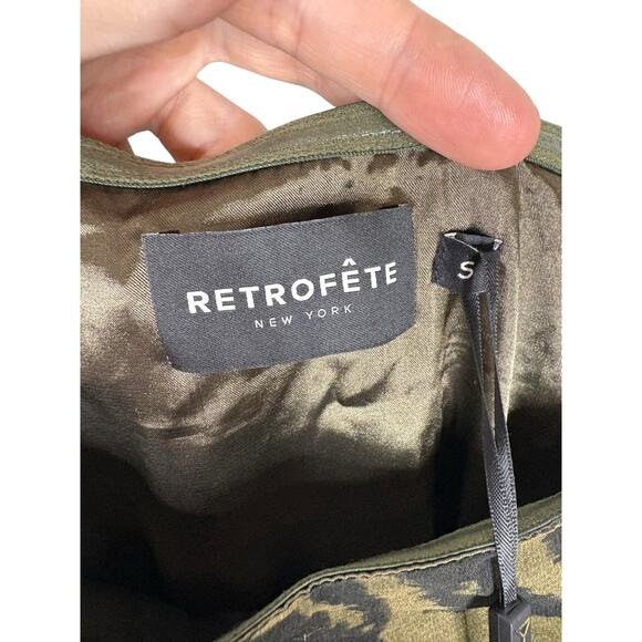 Retrofete Nicole Maxi Dress Strapless Silk Party Formal Statement Tiger Stripe S - Picture 8 of 12